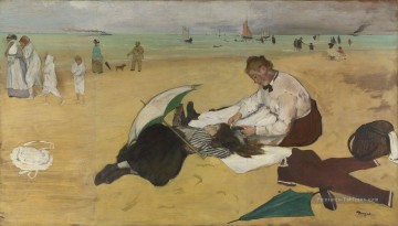 Sur la plage Edgar Degas Peinture à l'huile